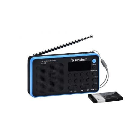 Radio Portátil Sunstech RPDS32BL/ Negra y Azul - Tiensol