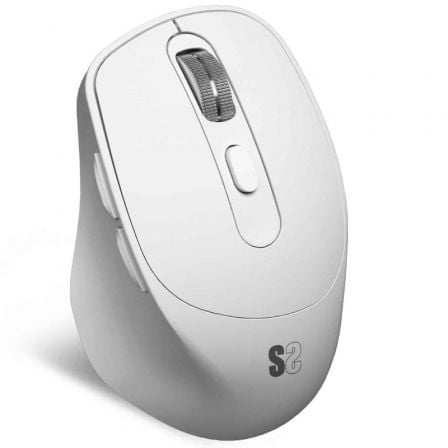 Ratón Ergonómico Inalámbrico por Bluetooth/ 2.4GHz Subblim Comfort Ergo Dual Battery/ Batería recargable/ Hasta 2400 DPI/ Blanco - Tiensol