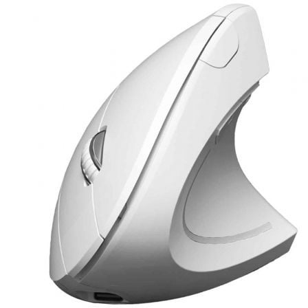 Ratón Ergonómico Inalámbrico por Bluetooth/ 2.4GHz Subblim Glide Vertical Ergo Dual Battery/ Batería Recargable/ Hasta 1600 DPI/ Blanco - Tiensol