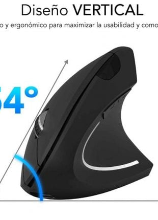 Ratón Ergonómico Inalámbrico por Bluetooth/ 2.4GHz Subblim Glide Vertical Ergo Dual Battery/ Batería Recargable/ Hasta 1600 DPI/ Negro - Tiensol