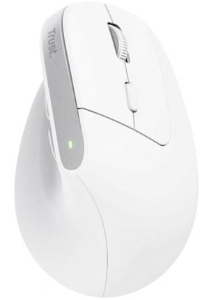 Ratón Ergonómico Inalámbrico por Bluetooth Trust Bayo+/ Batería Recargable/ Hasta 2400 DPI/ Blanco - Tiensol