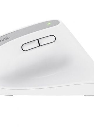 Ratón Ergonómico Inalámbrico por Bluetooth Trust Bayo+/ Batería Recargable/ Hasta 2400 DPI/ Blanco - Tiensol