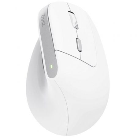 Ratón Ergonómico Inalámbrico Trust Bayo II/ Batería recargable/ Hasta 2400 DPI/ Blanco - Tiensol