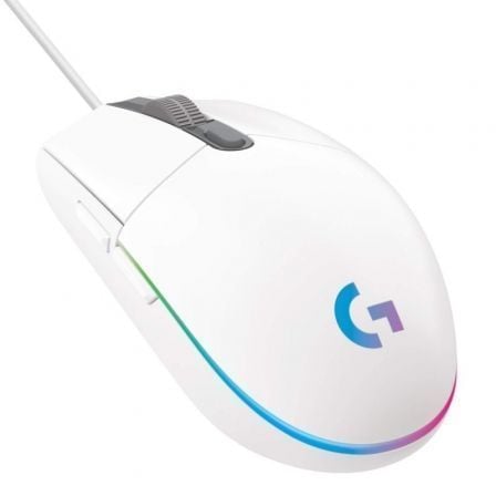 Ratón Gaming Logitech G102 Lightsync/ Hasta 8000 DPI/ Blanco - Tiensol