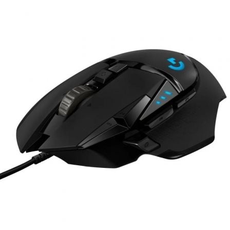 Ratón Gaming Logitech G502 Hero/ Hasta 25600 DPI/ Negro - Tiensol