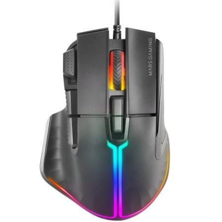 Ratón Gaming Mars Gaming MM - XT/ Hasta 12800DPI/ Negro - Tiensol