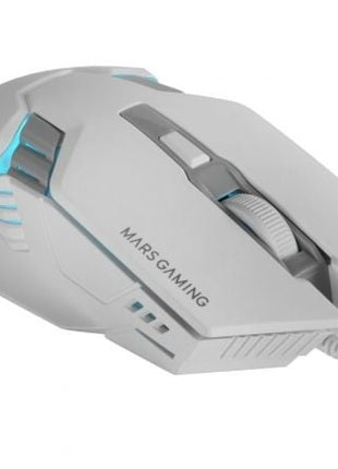 Ratón Gaming Mars Gaming MM024/ Hasta 4000 DPI/ Blanco - Tiensol