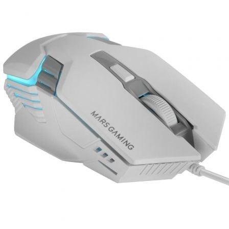 Ratón Gaming Mars Gaming MM024/ Hasta 4000 DPI/ Blanco - Tiensol