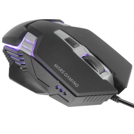 Ratón Gaming Mars Gaming MM024/ Hasta 4000 DPI/ Negro - Tiensol