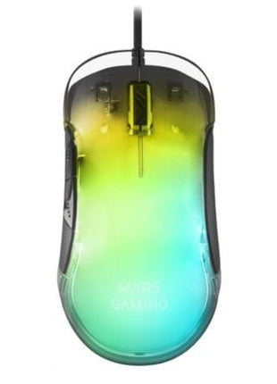 Ratón Gaming Mars Gaming MMGLOW/ Hasta 12800DPI/ Negro - Tiensol