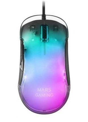 Ratón Gaming Mars Gaming MMGLOW/ Hasta 12800DPI/ Negro - Tiensol