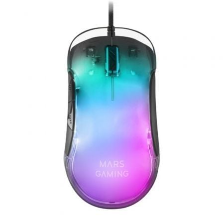 Ratón Gaming Mars Gaming MMGLOW/ Hasta 12800DPI/ Negro - Tiensol