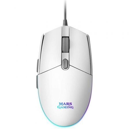 Ratón Gaming Mars Gaming MMGW/ Hasta 3200 DPI/ Blanco - Tiensol