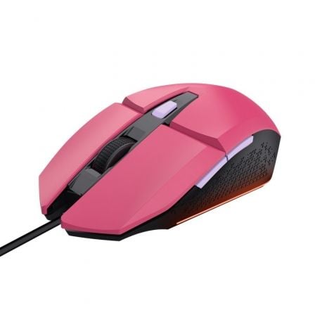 Ratón Gaming Trust Gaming GXT 109 Felox/ Hasta 6400 DPI/ Rosa - Tiensol