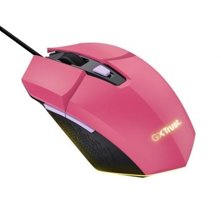 Ratón Gaming Trust Gaming GXT 109 Felox/ Hasta 6400 DPI/ Rosa - Tiensol