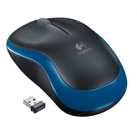 Ratón Inalámbrico Logitech M185/ Hasta 1000 DPI/ Azul - Tiensol