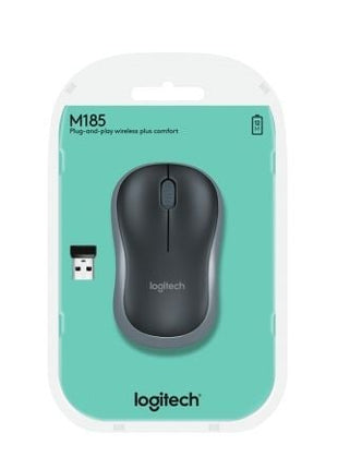 Ratón Inalámbrico Logitech M185/ Hasta 1000 DPI/ Gris - Tiensol