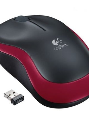 Ratón Inalámbrico Logitech M185/ Hasta 1000 DPI/ Rojo - Tiensol