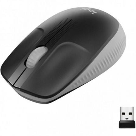 Ratón Inalámbrico Logitech M190/ Hasta 1000 DPI/ Gris Medio - Tiensol