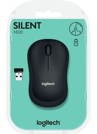 Ratón Inalámbrico Logitech Silent M220/ Hasta 1000 DPI/ Gris Marengo - Tiensol