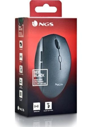 Ratón Inalámbrico NGS Bee Black/ Hasta 1600 DPI - Tiensol