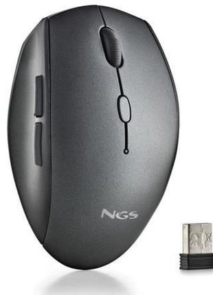 Ratón Inalámbrico NGS Bee Black/ Hasta 1600 DPI - Tiensol