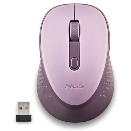 Ratón Inalámbrico NGS Dew Lilac/ Hasta 1600 DPI/ Lila - Tiensol