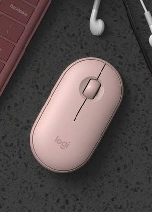 Ratón Inalámbrico por Bluetooth/ 2.4GHz Logitech Pebble M350/ Hasta 1000 DPI/ Rosa - Tiensol