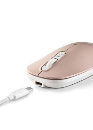 Ratón Inalámbrico por Bluetooth NGS Shell - RB/ Batería recargable/ Hasta 1600 DPI/ Azul/ Blanco/ Rosa - Tiensol