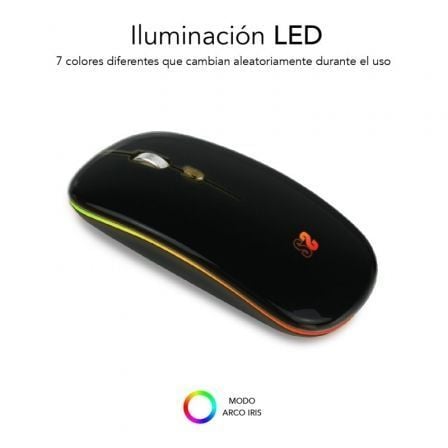 Ratón Inalámbrico por Bluetooth Subblim LED Dual Flat/ Batería recargable/ Hasta 1600 DPI - Tiensol