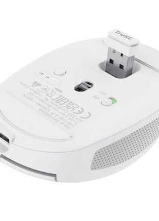 Ratón Inalámbrico por Bluetooth Trust Ozaa Compact Wireless/ Batería recargable/ Hasta 3200 DPI/ Blanco - Tiensol