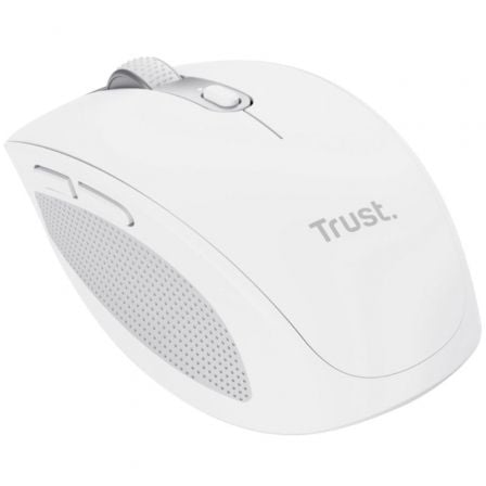 Ratón Inalámbrico por Bluetooth Trust Ozaa Compact Wireless/ Batería recargable/ Hasta 3200 DPI/ Blanco - Tiensol