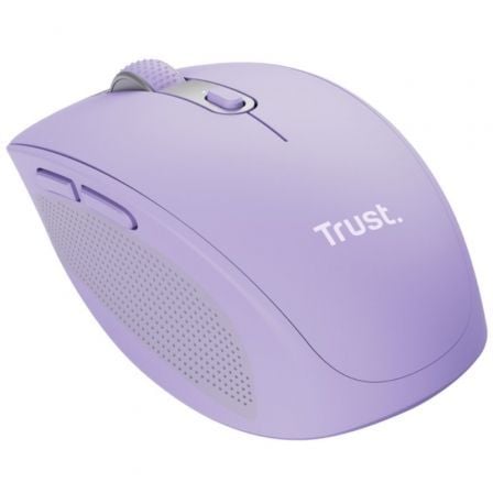 Ratón Inalámbrico por Bluetooth Trust Ozaa Compact Wireless/ Batería recargable/ Hasta 3200 DPI/ Morado - Tiensol