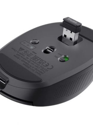 Ratón Inalámbrico por Bluetooth Trust Ozaa Compact Wireless/ Batería recargable/ Hasta 3200 DPI/ Negro - Tiensol