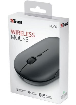 Ratón Inalámbrico por Bluetooth Trust Puck/ Batería recargable/ Hasta 1600 DPI - Tiensol