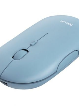 Ratón Inalámbrico por Bluetooth Trust Puck/ Batería recargable/ Hasta 1600 DPI/ Azul - Tiensol