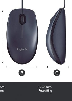 Ratón Logitech B100 OEM/ Hasta 800 DPI - Tiensol