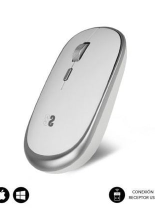 Ratón Mini Inalámbrico Subblim Wireless Mini/ Hasta 1600 DPI/ Plata - Tiensol