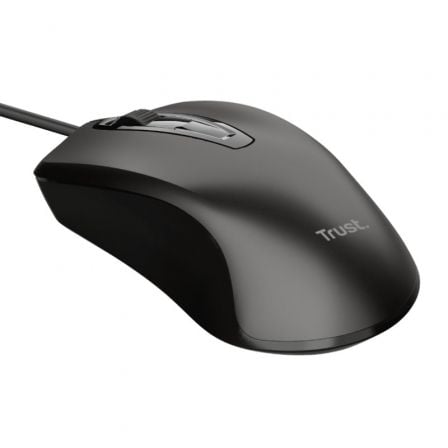 Ratón Trust Basics Wired Mouse/ Hasta 1200 DPI - Tiensol