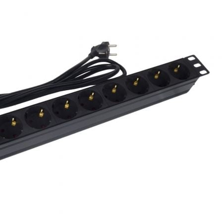 Regleta con Interruptor Phasak BNS 1518/ 8 Tomas de Corriente/ Cable 1.5m/ Negro - Tiensol