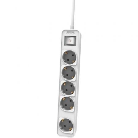 Regleta con Interruptor Philips CHP2154W/10/ 5 Tomas de corriente/ Cable 1.5m/ Blanco - Tiensol