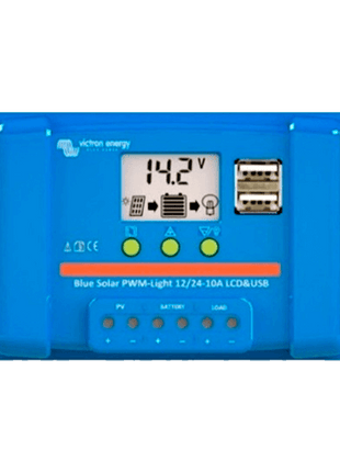 Regulador de Carga PWM Victron BlueSolar LCD&USB 12/24 - 10 - Tiensol