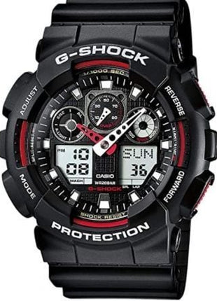 Reloj Analógico y Digital Casio G - Shock Trend GA - 100 - 1A4ER/ 55mm/ Negro y Rojo - Tiensol