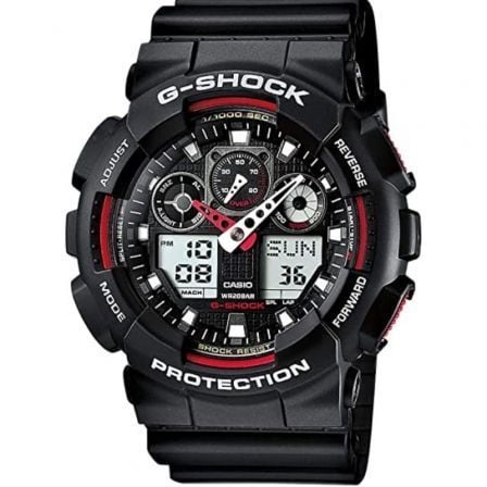 Reloj Analógico y Digital Casio G - Shock Trend GA - 100 - 1A4ER/ 55mm/ Negro y Rojo - Tiensol