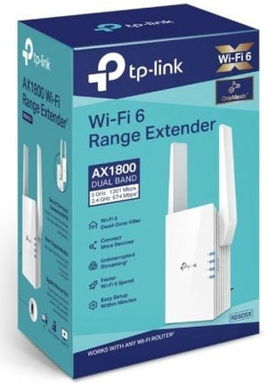 Repetidor Inalámbrico TP - Link RE605X/ WiFi 6/ 1800Mbps/ 2 Antenas - Tiensol