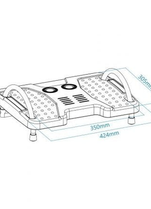 Reposapiés Ajustable/ Inclinable TooQ TQFR0601 - G/ 424 x 305 x 145 mm - Tiensol