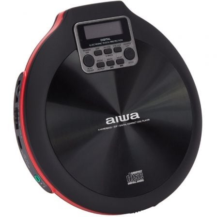 Reproductor de CD/CDR/MP3 Aiwa Walk PCD - 810RD/ Rojo - Tiensol