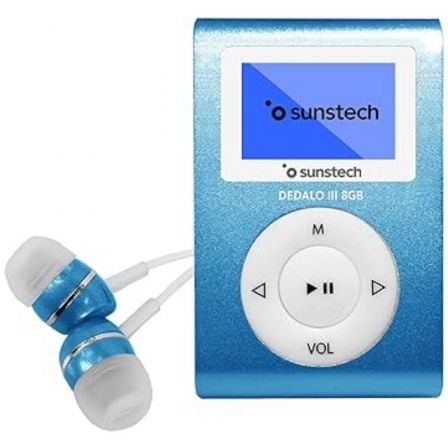 Reproductor MP3 Sunstech Dedalo III/ 8GB/ Radio FM/ Azul - Tiensol