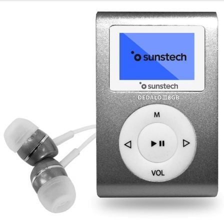 Reproductor MP3 Sunstech Dedalo III/ 8GB/ Radio FM/ Gris - Tiensol