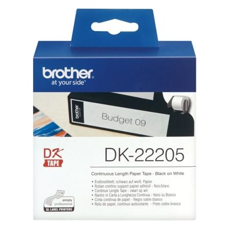 Rollo de Papel Continuo Original Brother DK - 22205 - Tiensol